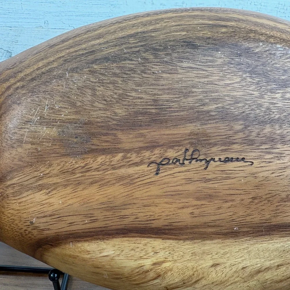 Vintage Waikiki‎ Woods Hawaii Monkey Pod Pineapple Shape Wooden Bowl 14